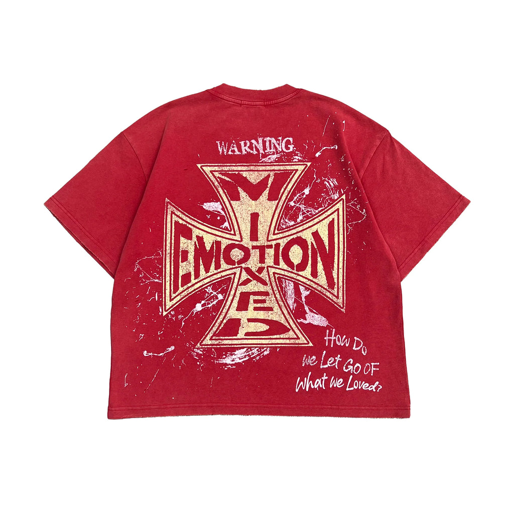 Mixed Emotions Crimson Red Tee