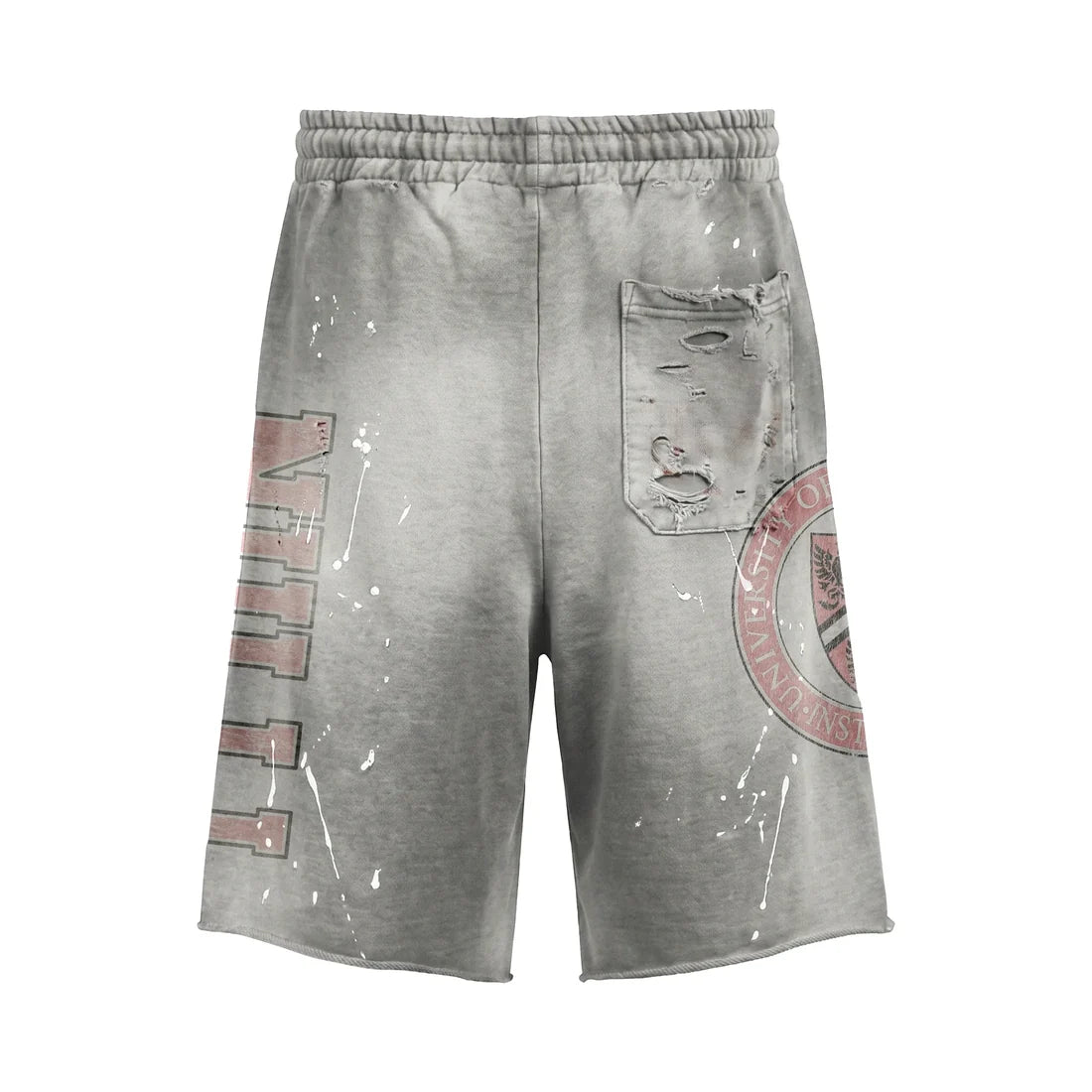 Nulli University Sweat Shorts Grey/Red