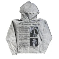 Amis Et Fleurs Kurt Cobain Zip Up Grey