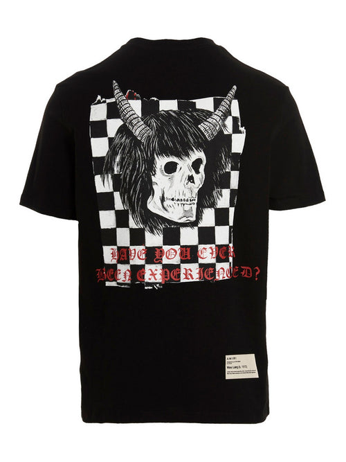 Amiri Tee Wes Lang Checker Skull Black