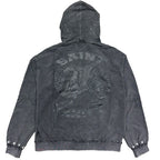 Saint Vanity Terry Zip Up Washed Black
