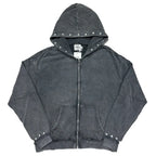 Saint Vanity Terry Zip Up Washed Black