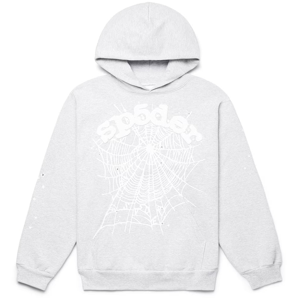 Sp5der Hoodie OG Web Heather Grey