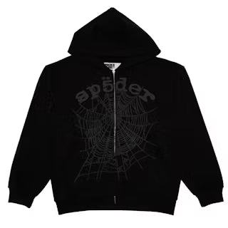 Sp5der Zip Up OG Web Black