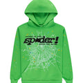 Sp5der Hoodie Rhinestone Punk V2 Bright Green