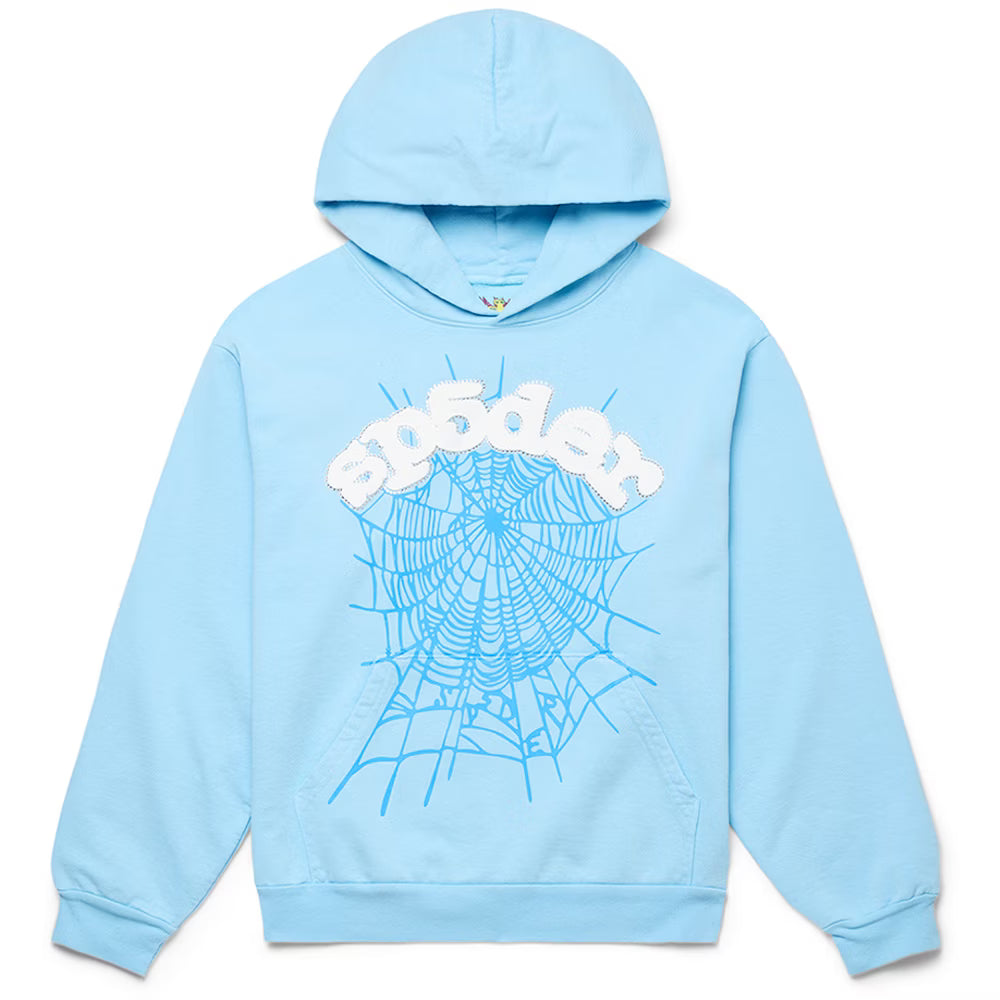Sp5der Hoodie Unc Blue Web