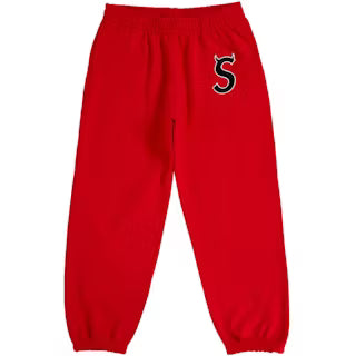 Supreme Devil S Logo Sweatpants Red