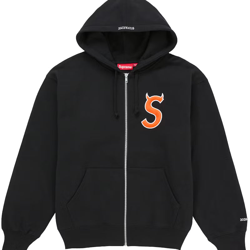 Supreme Devil S Logo Zip Up Black