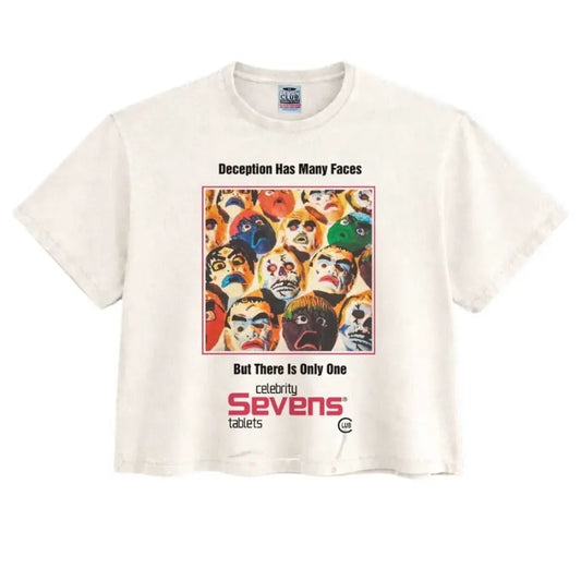 Triple 7s Tee Deception Has Many Faces White