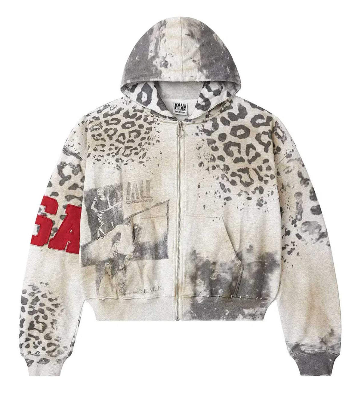 Vale Zip Up Cheetah Grey
