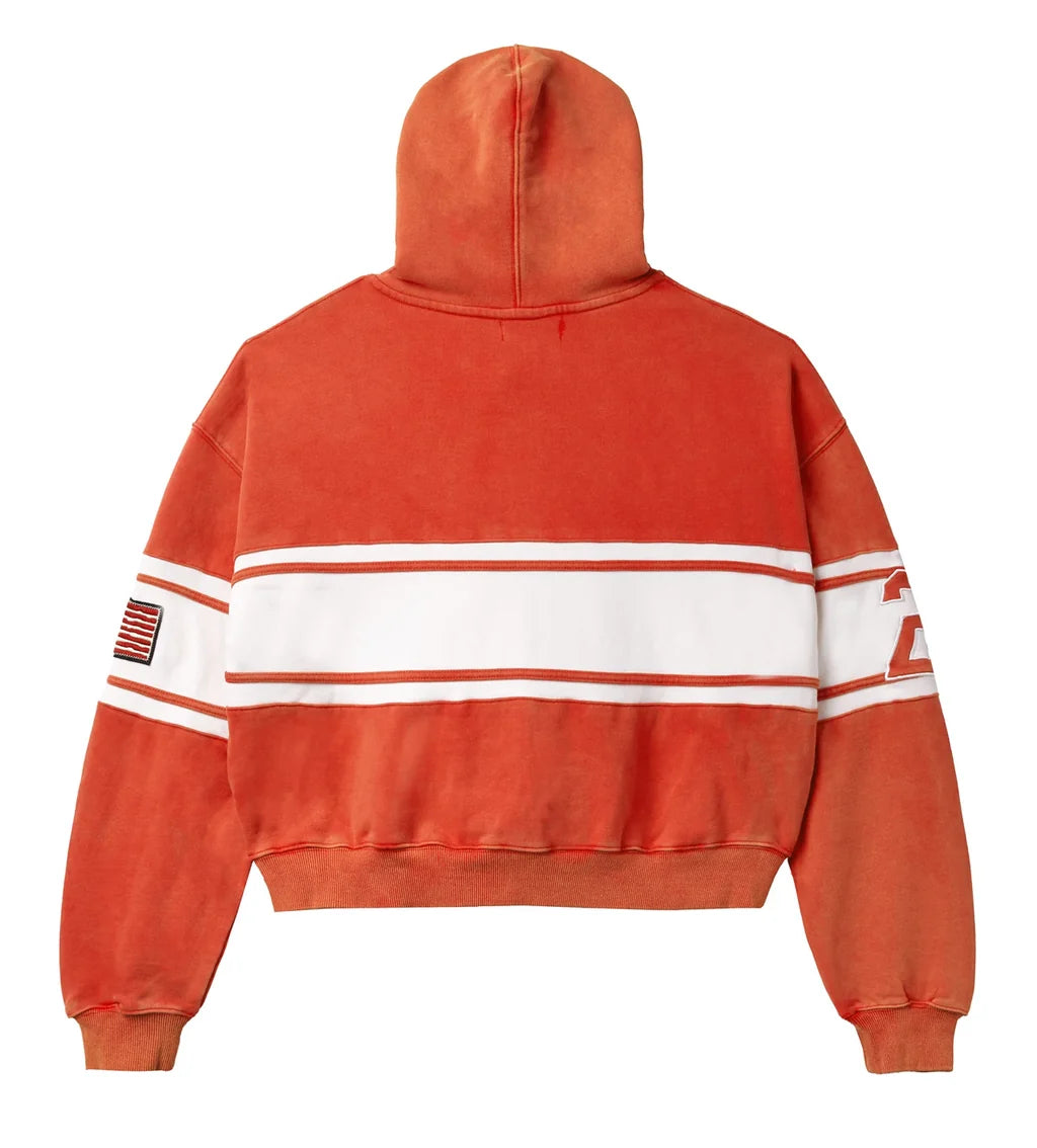 Vale Zip Up Hoodie USA Derby Red