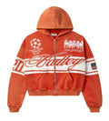 Vale Zip Up Hoodie USA Derby Red