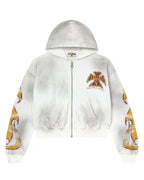 Vale Waffle Zip Up Reborn White
