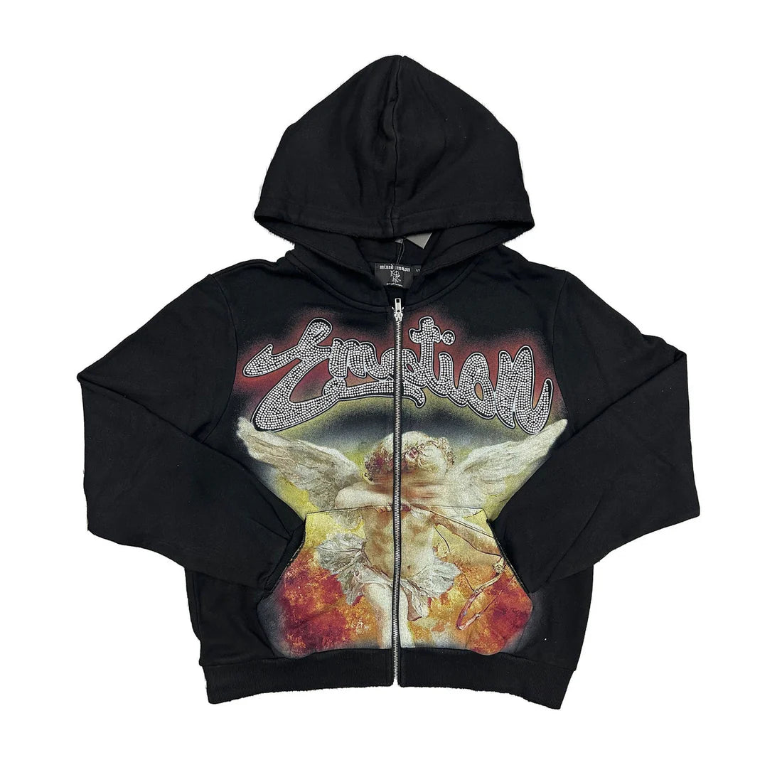 Mixed Emotions Angel Zip Up Black