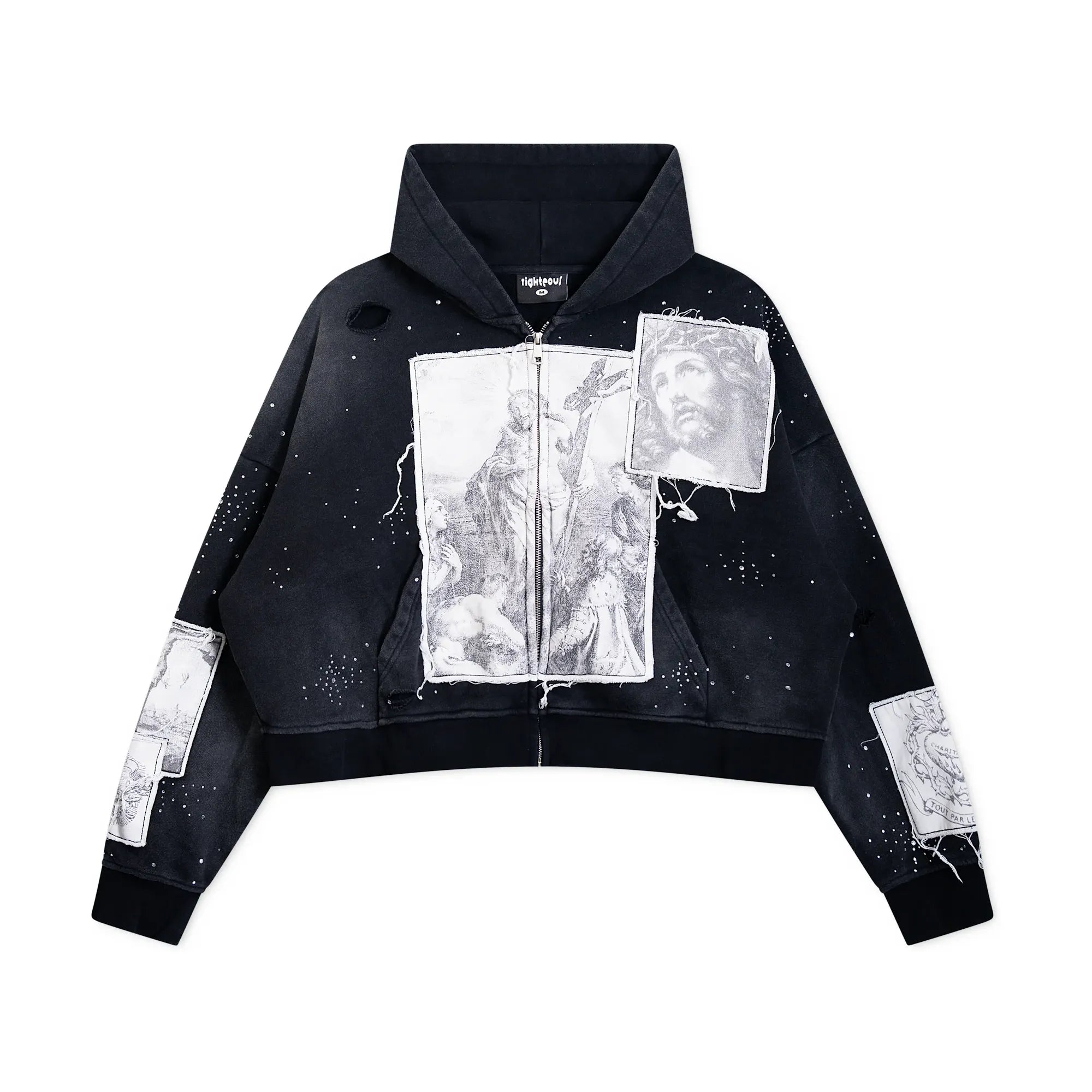 Righteous Divine Canvas Zip Up Black