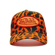 Von Dutch Orange Camo Trucker Hat