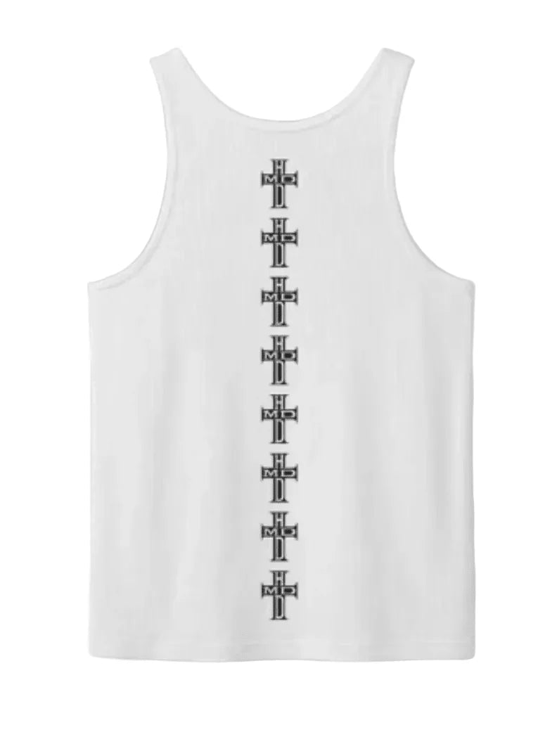 HMDD HC Cross Tank Top White