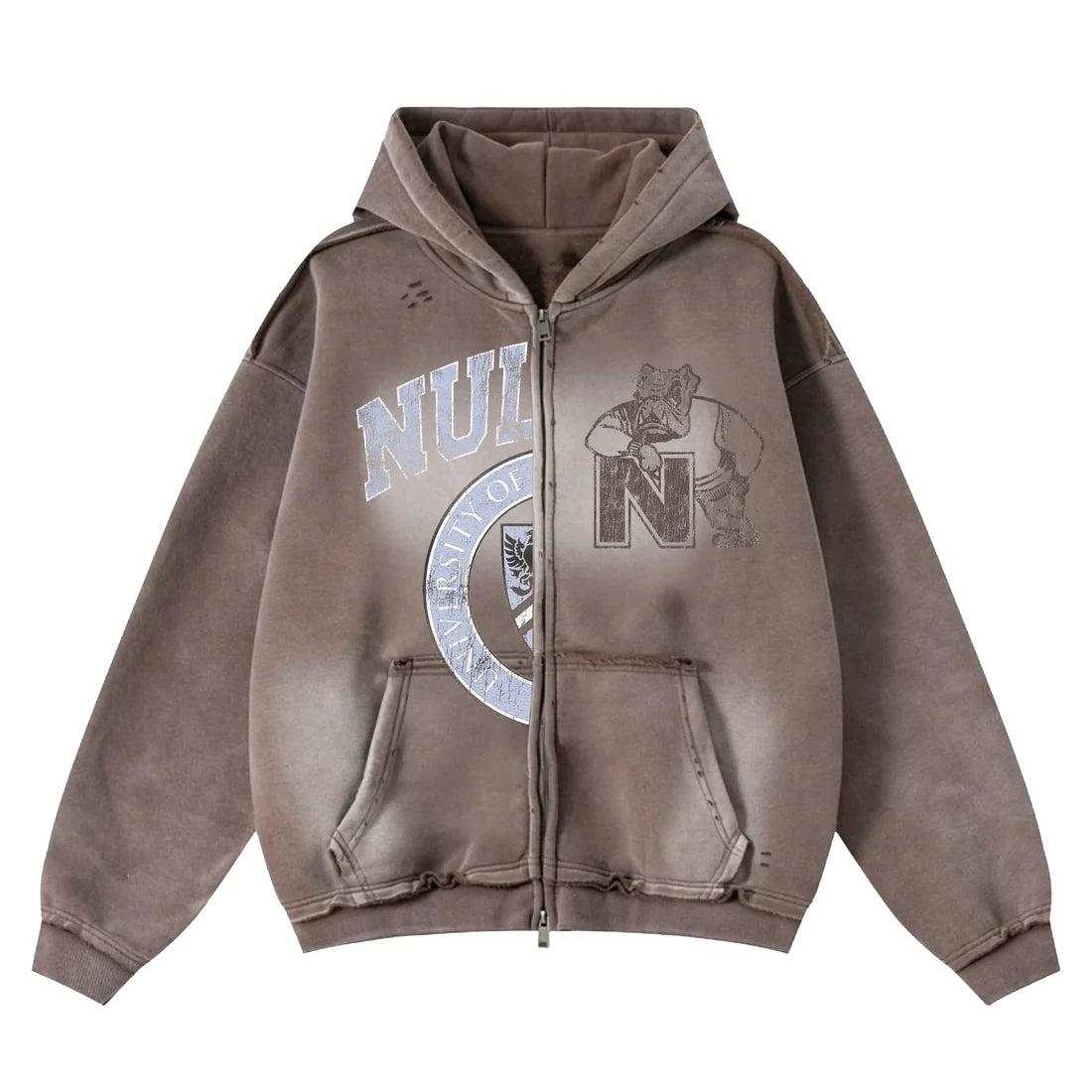 Nulli University Zip Up Brown