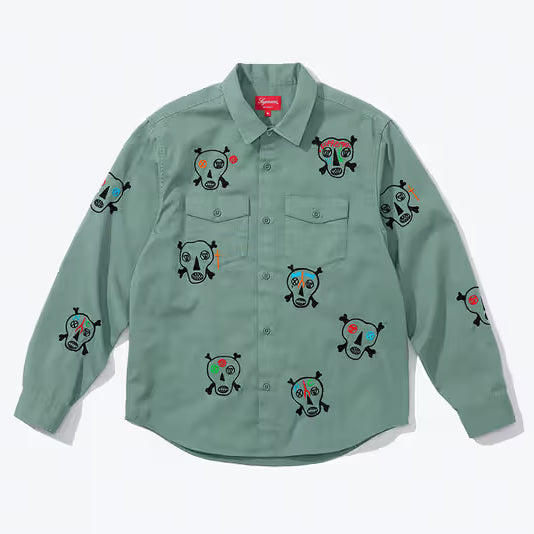 Supreme X Clayton Patterson Skeleton Button Up