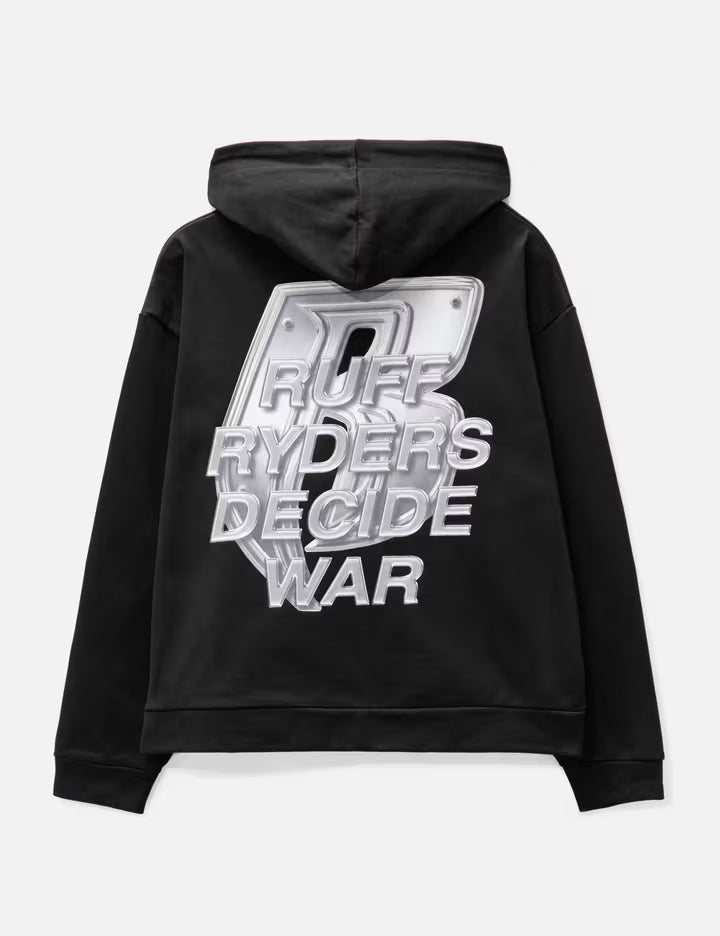 Who Decides War Hoodie Ruff Ryders Black