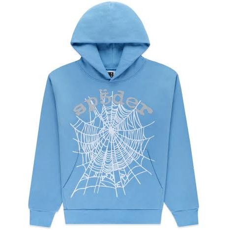Sp5der Hoodie OG Web V2 Dusty Blue