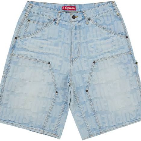 Supreme Repeat Double Knee Denim Washed Blue