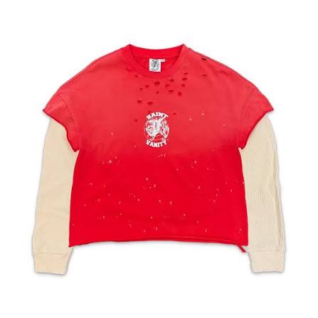 Saint Vanity Cutoff Layered Thermal Red