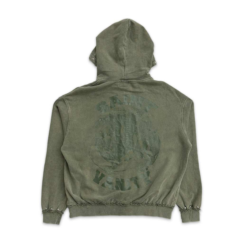 Saint Vanity Terry Zip Up Olive