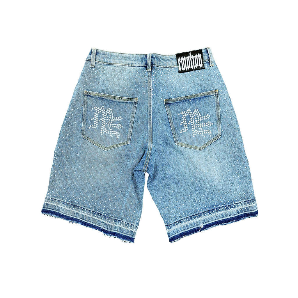Mixed Emotions Rhinestone Denim Shorts