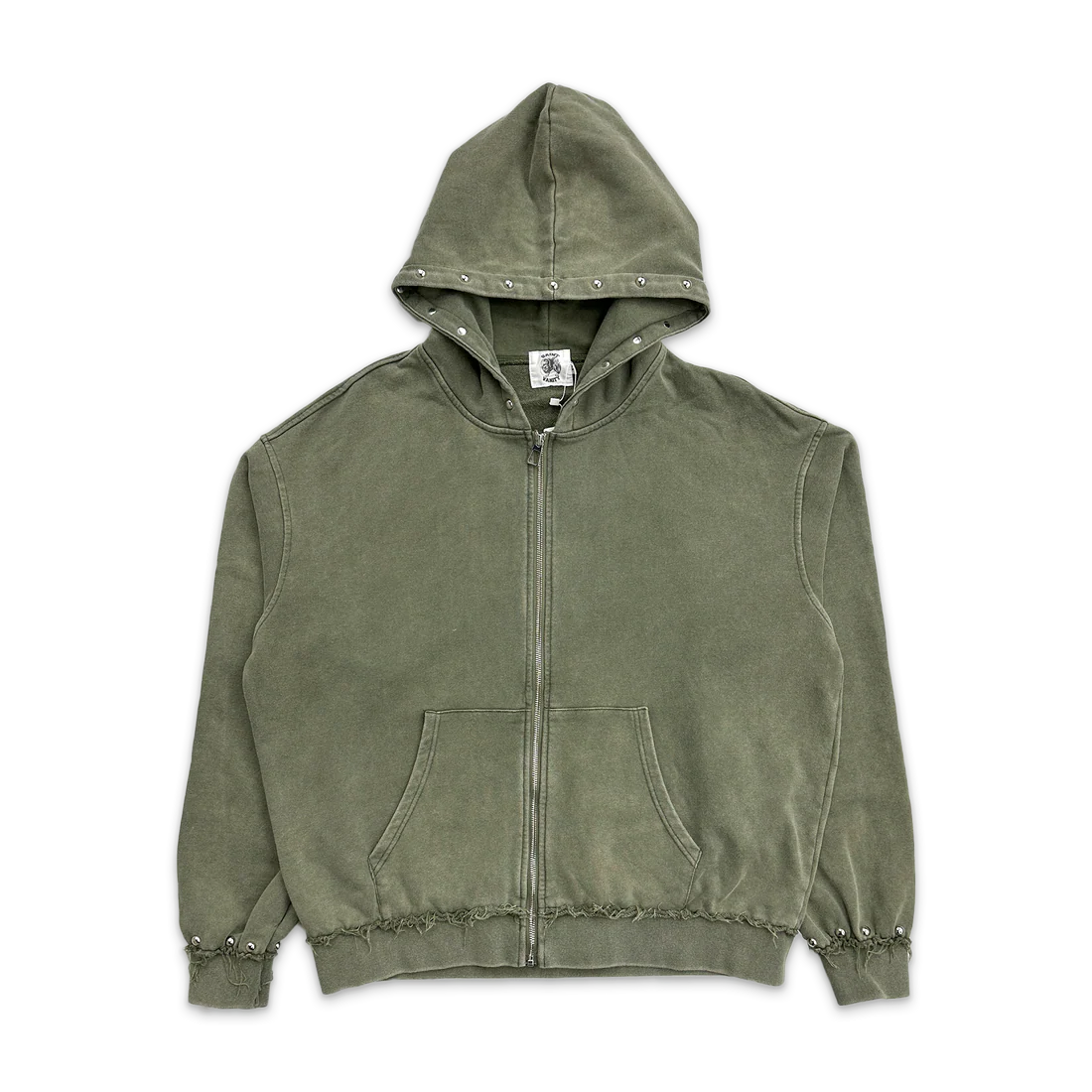 Saint Vanity Terry Zip Up Olive