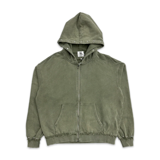 Saint Vanity Terry Zip Up Olive SALE