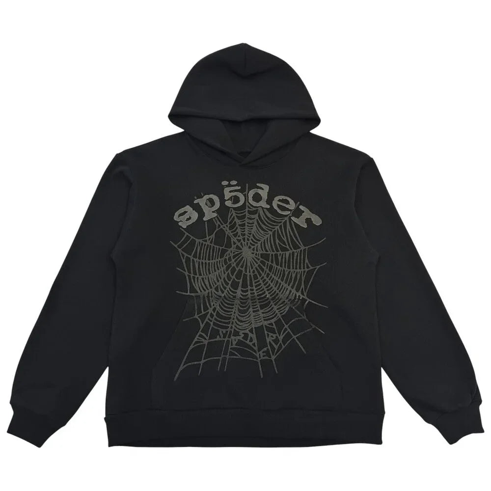 Sp5der Hoodie OG Web V2 Black/Black