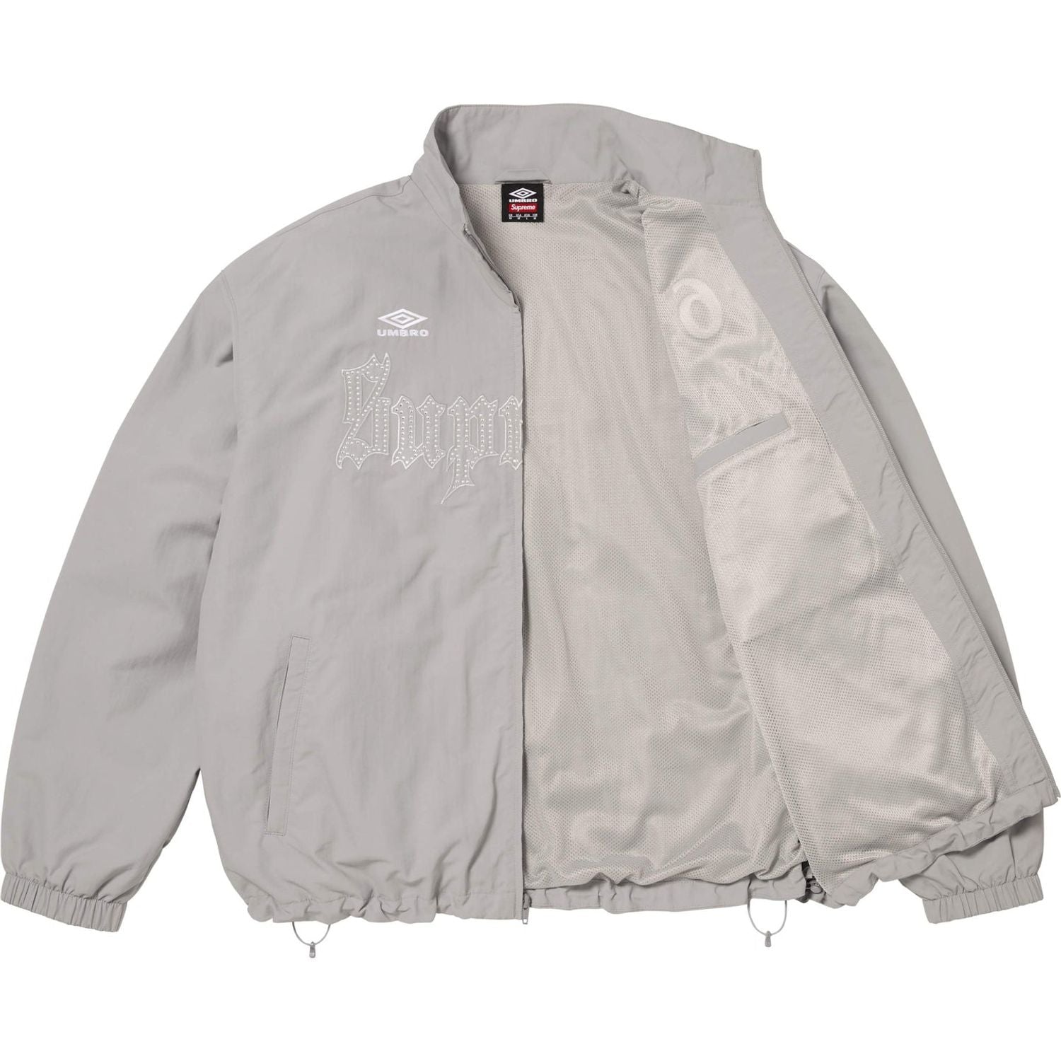 Supreme Umbro Rhinestone Track Jacket Grey