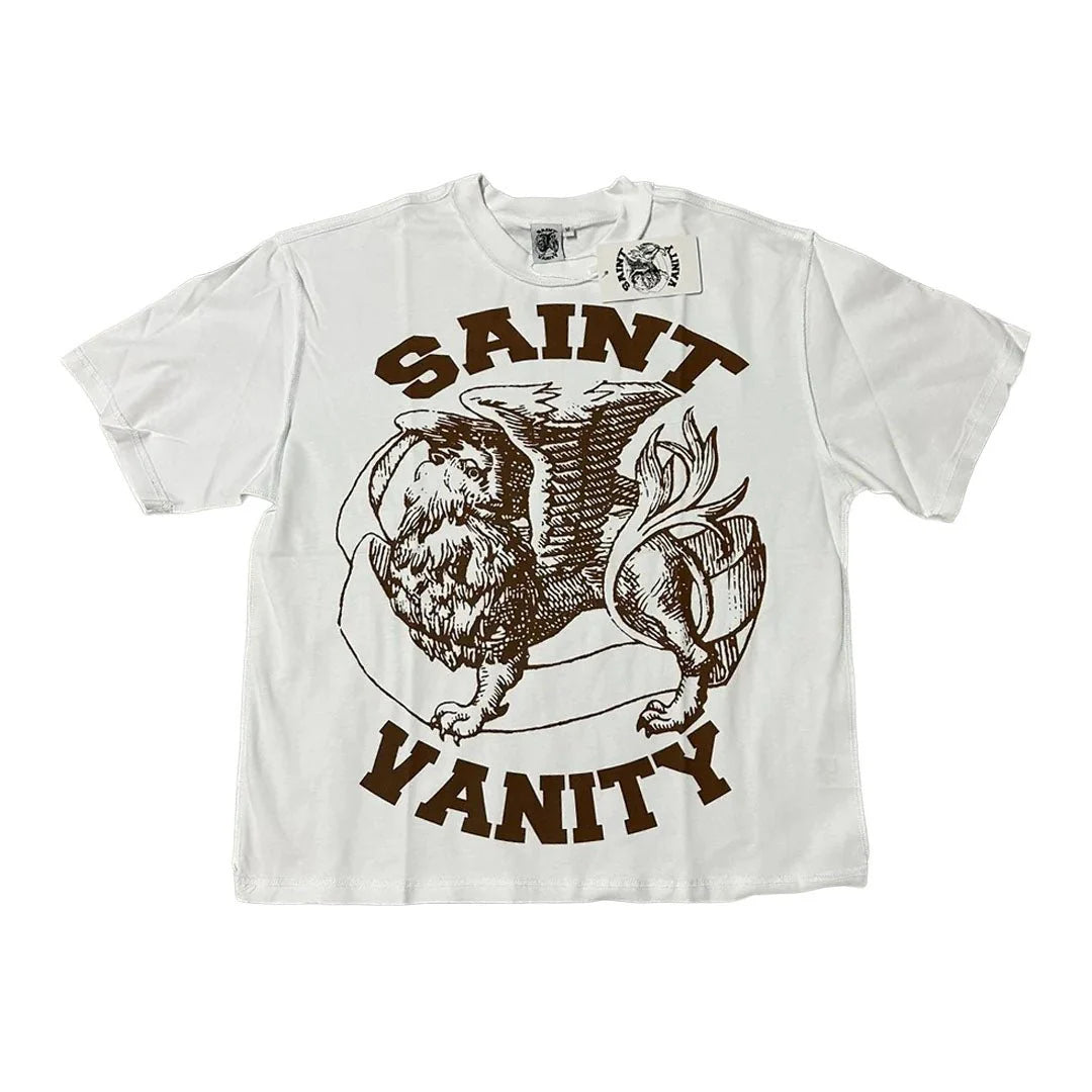Saint Vanity Griffin Tee White/Brown