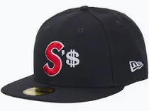 Supreme Money S Logo Fitted Navy/Red