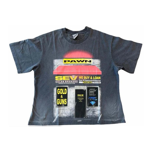 Triple 7s Tee Pawn Black